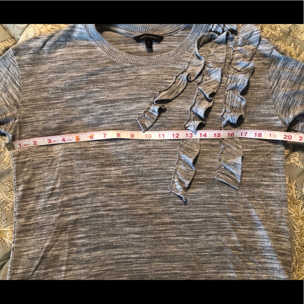 Banana Republic gray sweatshirt with ruffle detail - Picture 6 of 9